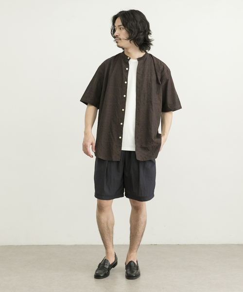 MANUAL ALPHABET（マニュアル アルファベット）の「MANUAL ALPHABET　JQ PAISLEY LOOSEFIT B/C（シャツ/ブラウス・メンズ・チャコールグレー/ブラウン・3/2）」の9枚目の写真