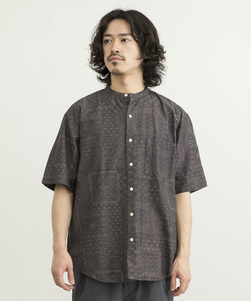 MANUAL ALPHABET（マニュアル アルファベット）の「MANUAL ALPHABET　JQ PAISLEY LOOSEFIT B/C（シャツ/ブラウス・メンズ・チャコールグレー/ブラウン・3/2）」の11枚目の写真