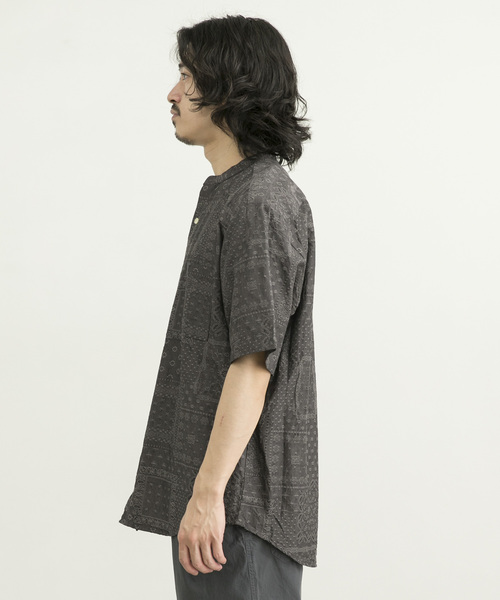 MANUAL ALPHABET（マニュアル アルファベット）の「MANUAL ALPHABET　JQ PAISLEY LOOSEFIT B/C（シャツ/ブラウス・メンズ・チャコールグレー/ブラウン・3/2）」の12枚目の写真