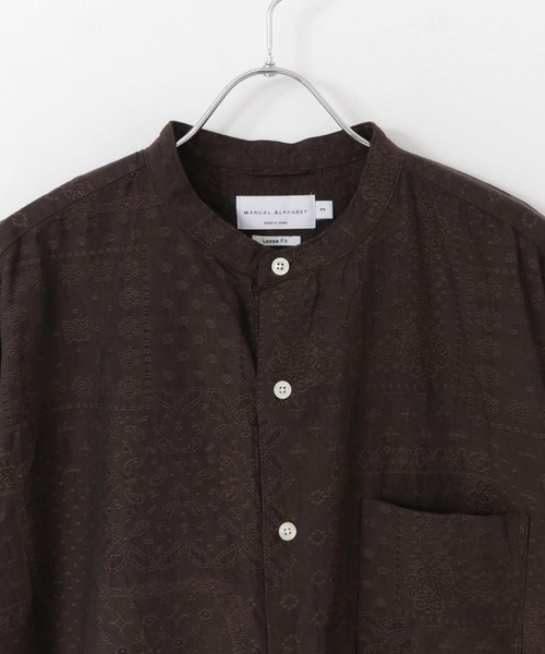 MANUAL ALPHABET（マニュアル アルファベット）の「MANUAL ALPHABET　JQ PAISLEY LOOSEFIT B/C（シャツ/ブラウス・メンズ・チャコールグレー/ブラウン・3/2）」の16枚目の写真
