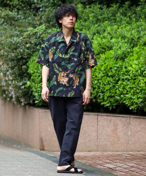 B.C STOCK（ベーセーストック）の「ORIENTAL ALOHA COVERALL SHIRT（シャツ/ブラウス・メンズ・ブラック/カーキ/サックスブルー・SMALL/MEDIUM/LARGE）」の7枚目の写真