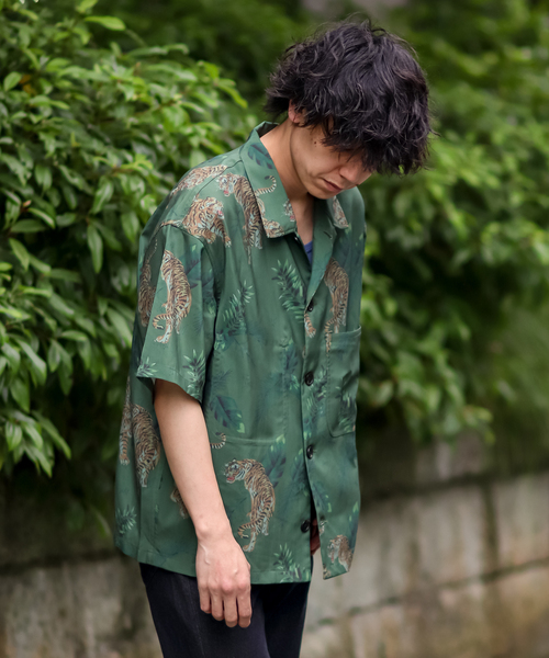 B.C STOCK（ベーセーストック）の「ORIENTAL ALOHA COVERALL SHIRT（シャツ/ブラウス・メンズ・ブラック/カーキ/サックスブルー・SMALL/MEDIUM/LARGE）」の9枚目の写真