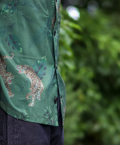 B.C STOCK（ベーセーストック）の「ORIENTAL ALOHA COVERALL SHIRT（シャツ/ブラウス・メンズ・ブラック/カーキ/サックスブルー・SMALL/MEDIUM/LARGE）」の10枚目の写真