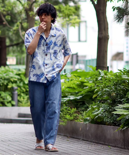 B.C STOCK（ベーセーストック）の「ORIENTAL ALOHA COVERALL SHIRT（シャツ/ブラウス・メンズ・ブラック/カーキ/サックスブルー・SMALL/MEDIUM/LARGE）」の15枚目の写真