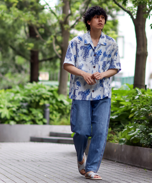 B.C STOCK（ベーセーストック）の「ORIENTAL ALOHA COVERALL SHIRT（シャツ/ブラウス・メンズ・ブラック/カーキ/サックスブルー・SMALL/MEDIUM/LARGE）」の17枚目の写真