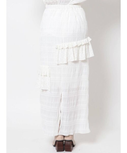 merry jenny（メリージェニー）の「remakeフリルロングスカート（スカート・レディース・オフホワイト/ブラック・FREE）」の21枚目の写真