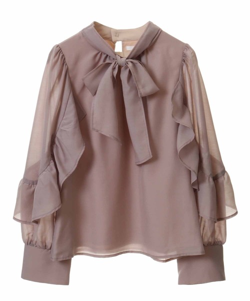 31 Sons de mode（トランテアン　ソン　ドゥ　モード）の「袖フリルブラウス（シャツ/ブラウス・レディース・オフホワイト/ピンク/イエロー・36）」の3枚目の写真