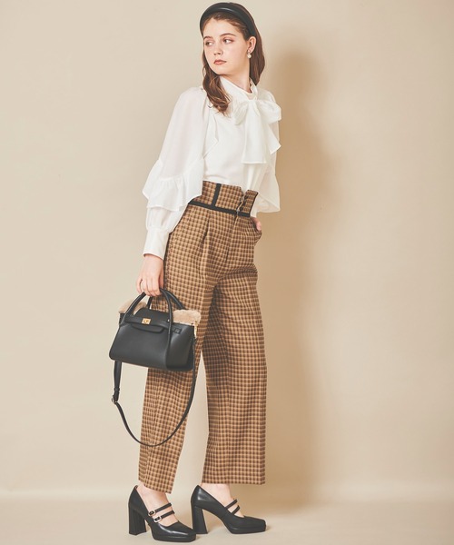 31 Sons de mode（トランテアン　ソン　ドゥ　モード）の「袖フリルブラウス（シャツ/ブラウス・レディース・オフホワイト/ピンク/イエロー・36）」の12枚目の写真