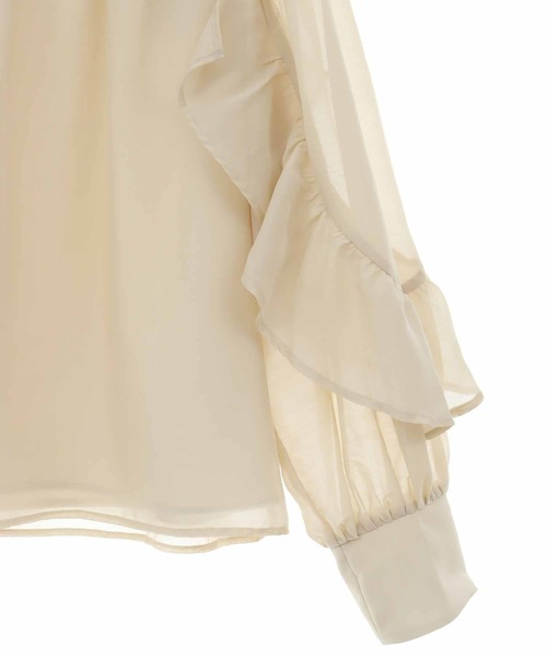 31 Sons de mode（トランテアン　ソン　ドゥ　モード）の「袖フリルブラウス（シャツ/ブラウス・レディース・オフホワイト/ピンク/イエロー・36）」の7枚目の写真