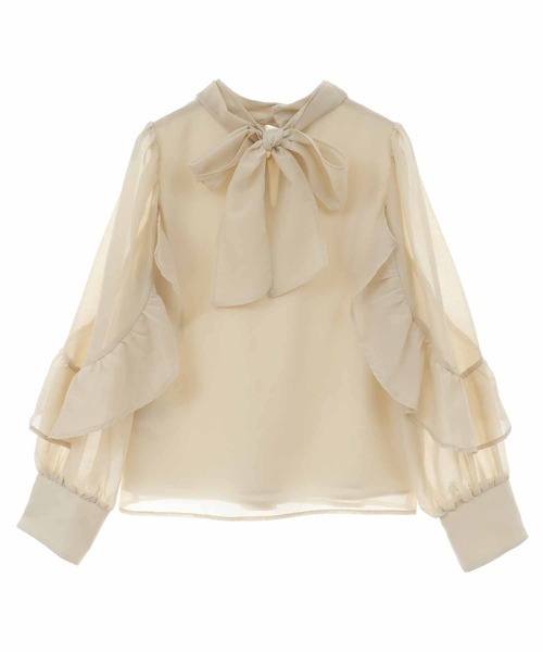 31 Sons de mode（トランテアン　ソン　ドゥ　モード）の「袖フリルブラウス（シャツ/ブラウス・レディース・オフホワイト/ピンク/イエロー・36）」の11枚目の写真