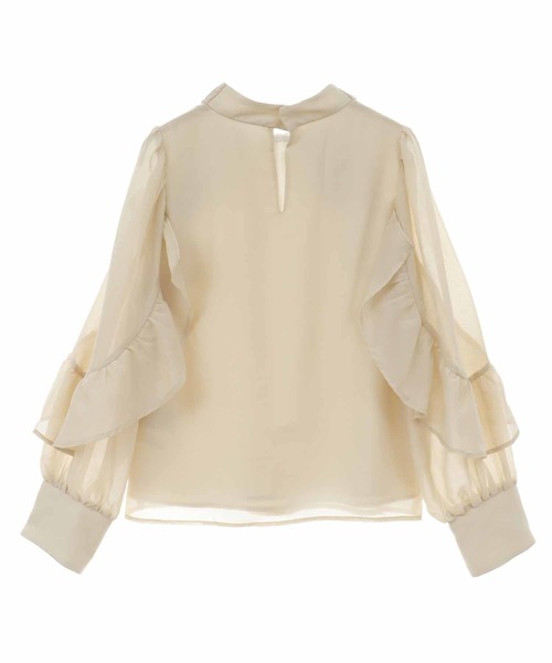 31 Sons de mode（トランテアン　ソン　ドゥ　モード）の「袖フリルブラウス（シャツ/ブラウス・レディース・オフホワイト/ピンク/イエロー・36）」の18枚目の写真