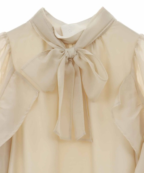 31 Sons de mode（トランテアン　ソン　ドゥ　モード）の「袖フリルブラウス（シャツ/ブラウス・レディース・オフホワイト/ピンク/イエロー・36）」の14枚目の写真