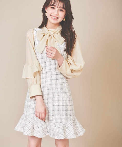 31 Sons de mode（トランテアン　ソン　ドゥ　モード）の「袖フリルブラウス（シャツ/ブラウス・レディース・オフホワイト/ピンク/イエロー・36）」の20枚目の写真