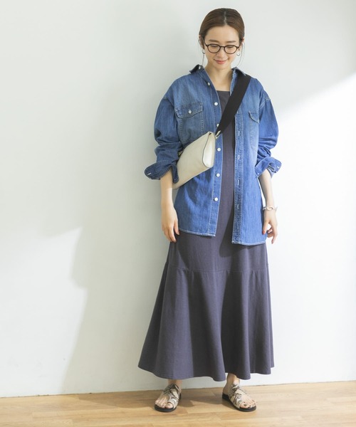 URBAN RESEARCH（アーバンリサーチ）の「リネンコットンカットワンピース（ワンピース・レディース・チャコールグレー/ナチュラル・FREE）」の11枚目の写真