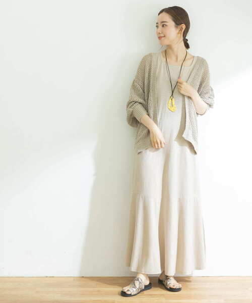 URBAN RESEARCH（アーバンリサーチ）の「リネンコットンカットワンピース（ワンピース・レディース・チャコールグレー/ナチュラル・FREE）」の12枚目の写真