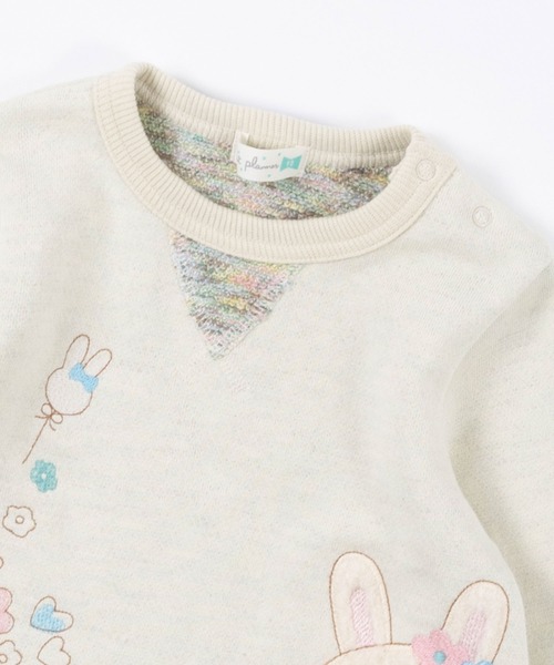 KP（ケーピー）の「【日本製】mimiちゃんアップリケ刺しゅうかすり裏毛長袖チュニック(80～90)（スウェット・キッズ・ピンク/イエロー・80ｃｍ/90cm）」の10枚目の写真