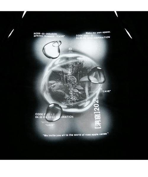 ROSEAPPLE STUDIO(ローズアップルスタジオ)の「【ROSEAPPLE STUDIO/ローズアップルスタジオ】222 Cutout graphic t-shirts/プリントT 半袖トップス 半袖Tシャツ 白Tシャツ 黒Tシャツ ゴシック ビッグサイズ オーバーサイズ スリット(Tシャツ/カットソー・レディース・ホワイト/ブラック・ONE SIZE)」の14枚目の写真