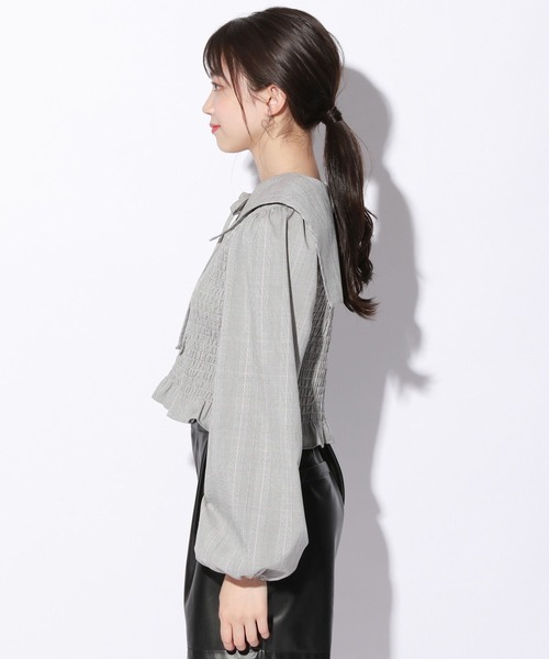 repipi armario（レピピ アルマリオ）の「セーラーエリリボンブラウス（シャツ/ブラウス・キッズ・ホワイト/ホワイト系その他/グレー系その他・SMALL/MEDIUM/LARGE）」の19枚目の写真