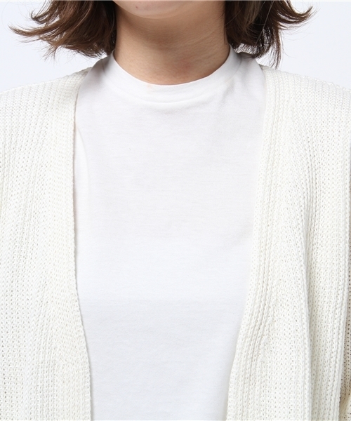 LOUNGEDRESS(ラウンジドレス)の「畦ニットガウン(カーディガン/ボレロ・レディース・アイボリー/ブルー・フリ-)」の6枚目の写真