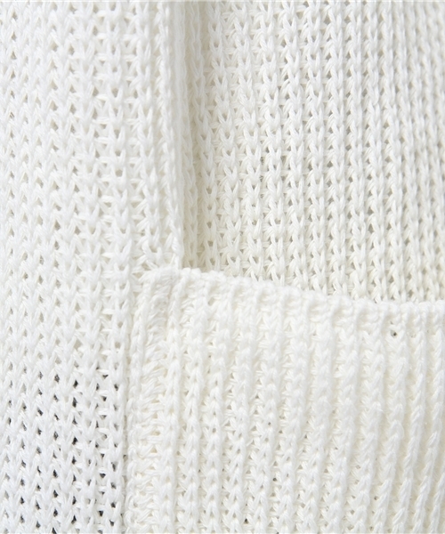 LOUNGEDRESS(ラウンジドレス)の「畦ニットガウン(カーディガン/ボレロ・レディース・アイボリー/ブルー・フリ-)」の3枚目の写真