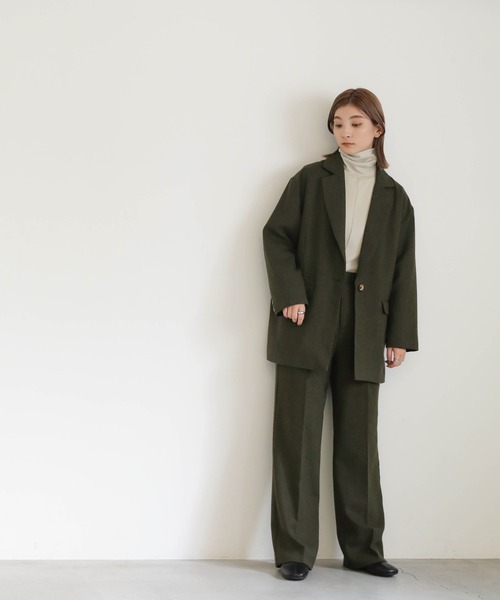 select MOCA（セレクトモカ）の「ツイードテーラードジャケット（テーラードジャケット・レディース・ブラウン/カーキオリーブ・FREE）」の16枚目の写真