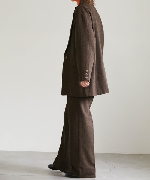 select MOCA（セレクトモカ）の「ツイードテーラードジャケット（テーラードジャケット・レディース・ブラウン/カーキオリーブ・FREE）」の7枚目の写真