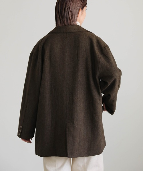 select MOCA（セレクトモカ）の「ツイードテーラードジャケット（テーラードジャケット・レディース・ブラウン/カーキオリーブ・FREE）」の14枚目の写真