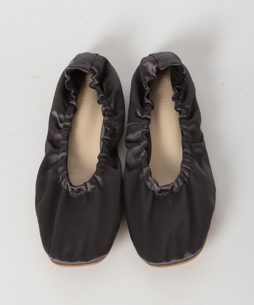Mazell（マゼル）の「Mazell  / サテンギャザーバレエ（バレエシューズ・レディース・ブラック/グリーン/キャメル/チャコール・S/M/L）」の6枚目の写真