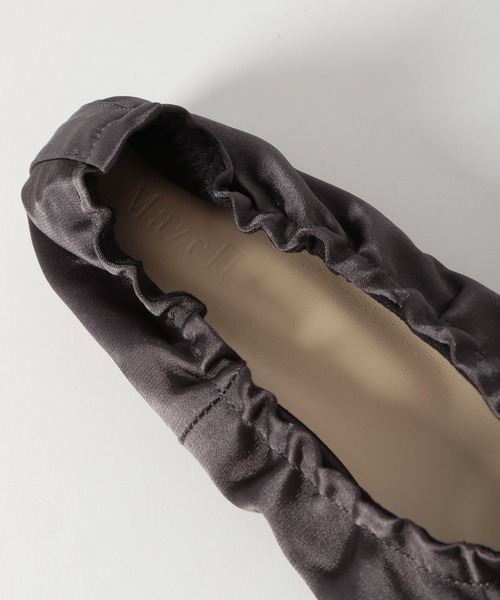 Mazell（マゼル）の「Mazell  / サテンギャザーバレエ（バレエシューズ・レディース・ブラック/グリーン/キャメル/チャコール・S/M/L）」の15枚目の写真