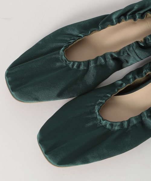 Mazell（マゼル）の「Mazell  / サテンギャザーバレエ（バレエシューズ・レディース・ブラック/グリーン/キャメル/チャコール・S/M/L）」の12枚目の写真