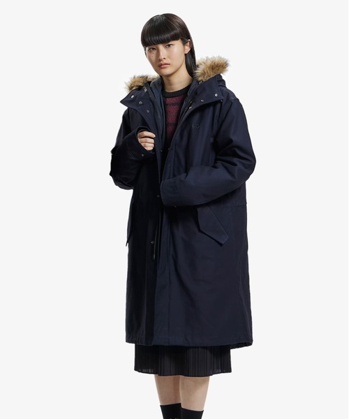 FRED PERRY　Fishtail Parka モッズコート　ブラック FRED PERRY フレッドペリー モッズコート 2023FWモデル ジップ