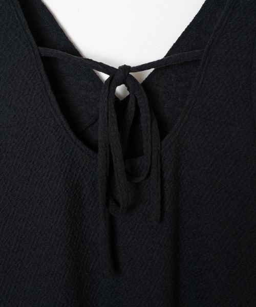 DuKKah(デュカ)の「Dukkah/【低身長向け】フクレジャガードロングワンピース(ワンピース・レディース・ブラック/アイボリー・X-SMALL)」の14枚目の写真