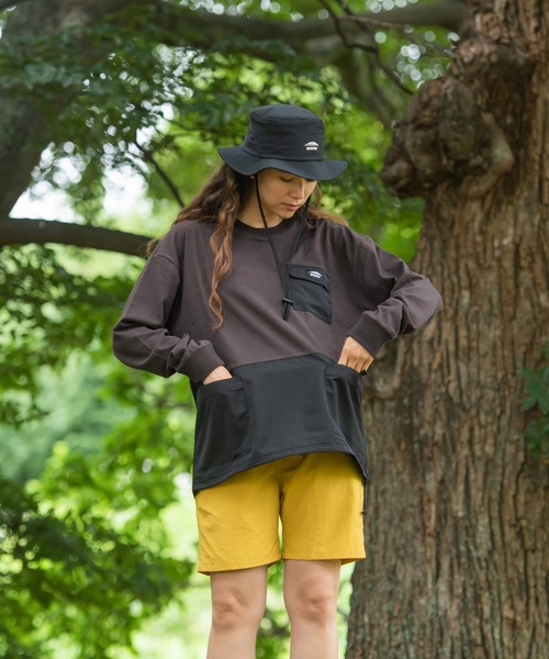 OUTDOOR PRODUCTS APPAREL（アウトドアプロダクツアパレル）の「USAコットン切り替えロンT 　裾ドローコード　ビッグシルエット（Tシャツ/カットソー・メンズ・ブラック/ブラウン/オリーブ・MEDIUM/LARGE/X-LARGE）」の20枚目の写真