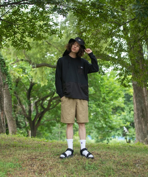 OUTDOOR PRODUCTS APPAREL（アウトドアプロダクツアパレル）の「USAコットン切り替えロンT 　裾ドローコード　ビッグシルエット（Tシャツ/カットソー・メンズ・ブラック/ブラウン/オリーブ・MEDIUM/LARGE/X-LARGE）」の7枚目の写真