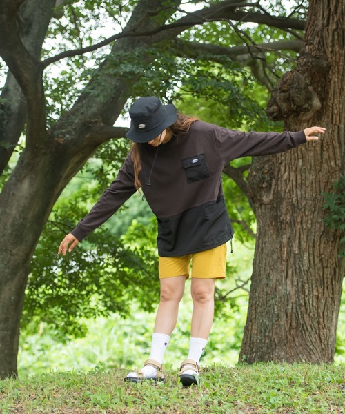 OUTDOOR PRODUCTS APPAREL（アウトドアプロダクツアパレル）の「USAコットン切り替えロンT 　裾ドローコード　ビッグシルエット（Tシャツ/カットソー・メンズ・ブラック/ブラウン/オリーブ・MEDIUM/LARGE/X-LARGE）」の13枚目の写真