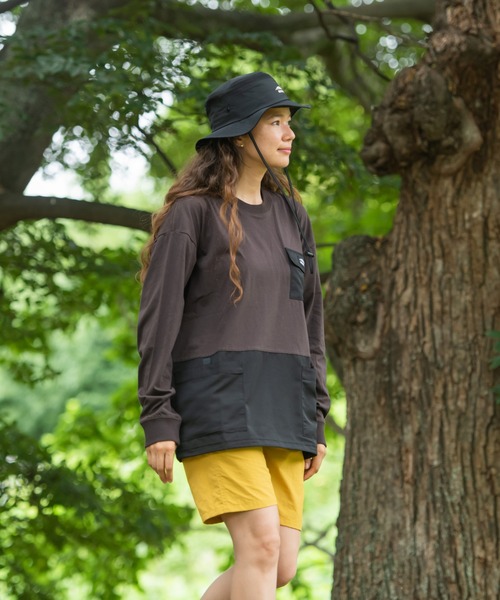 OUTDOOR PRODUCTS APPAREL（アウトドアプロダクツアパレル）の「USAコットン切り替えロンT 　裾ドローコード　ビッグシルエット（Tシャツ/カットソー・メンズ・ブラック/ブラウン/オリーブ・MEDIUM/LARGE/X-LARGE）」の18枚目の写真