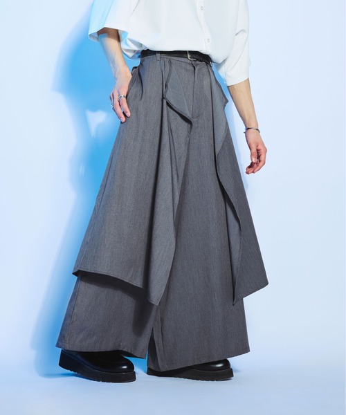 Ellno Loset（エルノロゼット）の「ロングスカンツ（スカート・メンズ・ブラック/チャコールグレー/ブラウン/グレー・SMALL/MEDIUM/LARGE）」の3枚目の写真