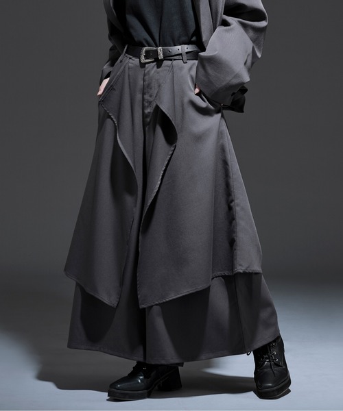 Ellno Loset（エルノロゼット）の「ロングスカンツ（スカート・メンズ・ブラック/チャコールグレー/ブラウン/グレー・SMALL/MEDIUM/LARGE）」の2枚目の写真