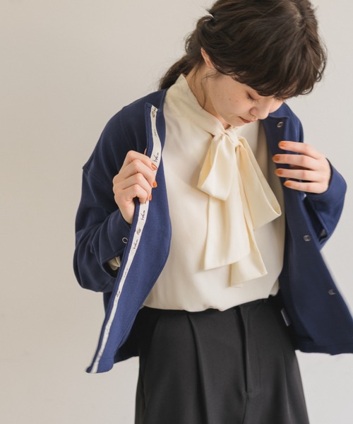 idem basic cardigan jacket/ノーカラーカーディガンジャケット
