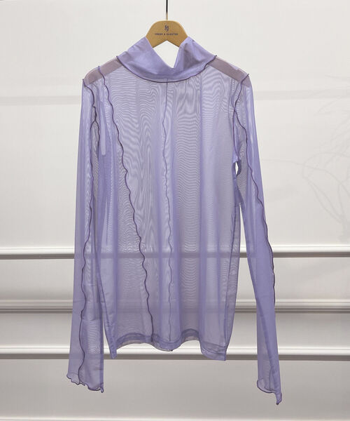 fredy emue（フレディエミュ）の「シアータートルネックカットソー（Tシャツ/カットソー・レディース・ブラック/ラベンダー/ベージュ系その他/グレイッシュベージュ・38）」の17枚目の写真