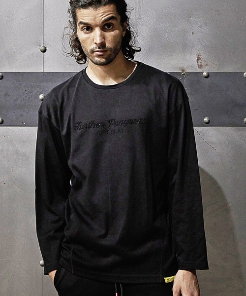 RATTLE TRAP(ラトルトラップ)の「【JUST PLAY】ラインストーントロングTシャツ(Tシャツ/カットソー・メンズ・ホワイト/ブラック・LL/M/L)」の2枚目の写真