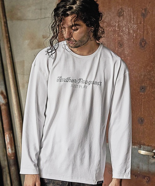 RATTLE TRAP(ラトルトラップ)の「【JUST PLAY】ラインストーントロングTシャツ(Tシャツ/カットソー・メンズ・ホワイト/ブラック・LL/M/L)」の21枚目の写真