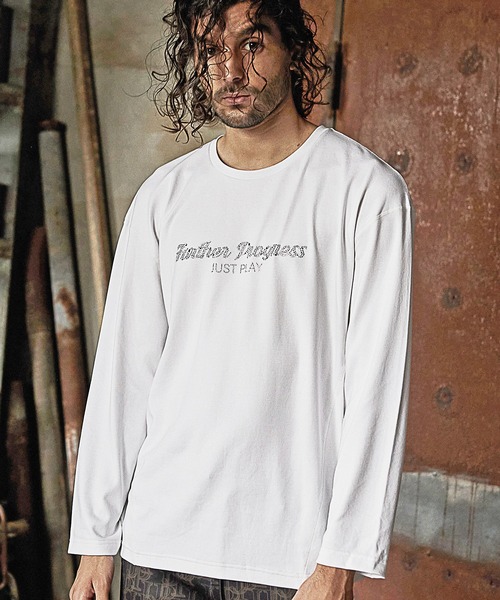 RATTLE TRAP(ラトルトラップ)の「【JUST PLAY】ラインストーントロングTシャツ(Tシャツ/カットソー・メンズ・ホワイト/ブラック・LL/M/L)」の10枚目の写真