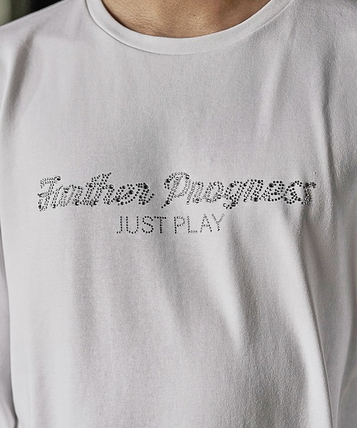 RATTLE TRAP(ラトルトラップ)の「【JUST PLAY】ラインストーントロングTシャツ(Tシャツ/カットソー・メンズ・ホワイト/ブラック・LL/M/L)」の19枚目の写真