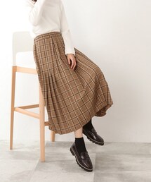 DRESKIP | 【大人レトロな気分】チェック柄プリ-ツスカート(スカート)