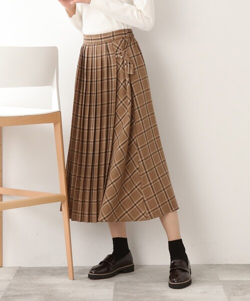 DRESKIP（ドレスキップ）の「◆【大人レトロな気分】チェック柄プリ－ツスカート（スカート・レディース・ベージュ系その他2/ブラック系1/ダークブラウン系1・02/03/04）」の9枚目の写真