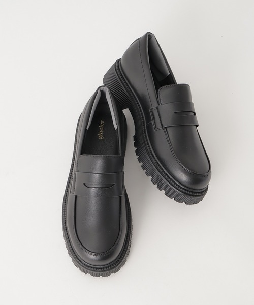 Honeys（ハニーズ）の「厚底コインローファー（ローファー・レディース・ライトベージュ/ブラック系その他/ブラック・M/L/S）」の15枚目の写真