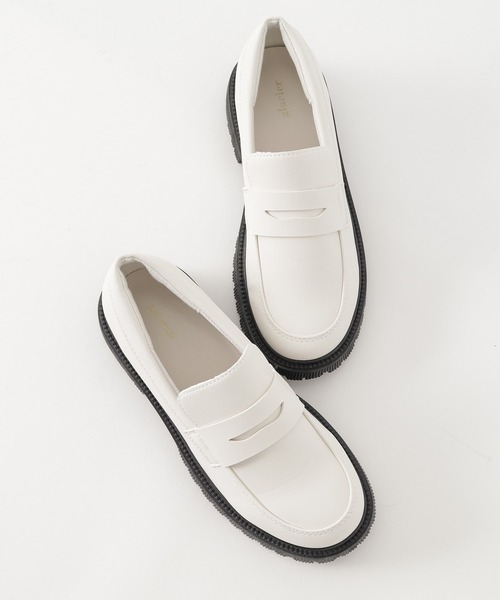 Honeys（ハニーズ）の「厚底コインローファー（ローファー・レディース・ライトベージュ/ブラック系その他/ブラック・M/L/S）」の18枚目の写真