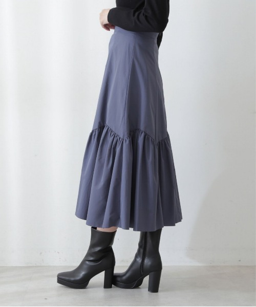 PROPORTION BODY DRESSING（プロポーションボディドレッシング）の「【美人百花11月号タイアップ 休井美郷さん着用商品】タフタギャザースカート / 1212220004（スカート・レディース・ピンク/ブルー系その他/ベージュ・MEDIUM/SMALL）」の8枚目の写真