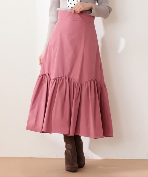 PROPORTION BODY DRESSING（プロポーションボディドレッシング）の「【美人百花11月号タイアップ 休井美郷さん着用商品】タフタギャザースカート / 1212220004（スカート・レディース・ピンク/ブルー系その他/ベージュ・MEDIUM/SMALL）」の14枚目の写真